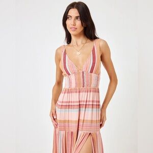 NWT L Space Stripe Lilikoi Dress